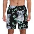 thumbnail image 3 of Uemuo Cartoon Koala Bear Pattern Mens Swim Trunks Quick Dry Board Shorts with Mesh Lining, Stretch Beach Shorts Quick Dry No-Chafing Board Shorts-Large, 3 of 9