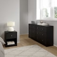 thumbnail image 2 of Tvilum Studio 3-Piece Bedroom Set - 6 Drawer Double Dresser And Nightstand Set Of 2, Black, 2 of 11