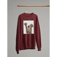 thumbnail image 3 of Rainbow Splash Giraffe Trio. Sweatshirt Women -Fab Funky Designs, Female Large, 3 of 4