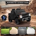 thumbnail image 6 of Ford Ride on Toys, 12V Ford F150 Raptor Battery Powered Ride on Cars with Remote Control, Ages 3+, Black, 6 of 7