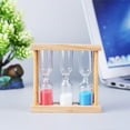 thumbnail image 2 of 1/3/5 Minutes Wood Frame Hourglass Sandglass Sand Clock Timer Random Color, 2 of 5