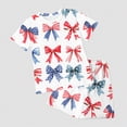 thumbnail image 2 of HCNTES Toddler Boy 4th of July Outfit USA Print Short Sleeve Top And Waist Shorts Boys Patriotic Outfit Set Size 2-12 Years, 2 of 5