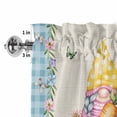 thumbnail image 2 of Valances for Windows Happy Easter Eggs Duck Rod Pocket Short Curtain for Bathroom Living Room Bedroom Blue Plaid Butterfly 1 Panel 42x12in, 2 of 9