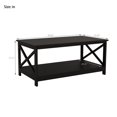 thumbnail image 7 of Coffee Table with Thicker Legs, Black Wood Coffee Table with Storage for Living Room, 7 of 7