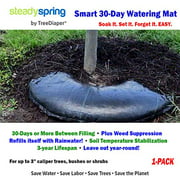 Smart Tree Watering Bag - AUTO REFILLS WITH RAIN and Slow Releases As Plant Needs - New Water Absorption Slow Release Technology Prevents Over and Under Watering - Large Tree Diaper 36" Ring For Trees