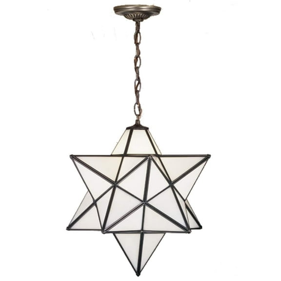 24 Inch Wide moravian star white Pendant
