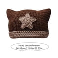 thumbnail image 3 of Fashion Hat for Women Girls Ear Knit Hat Lovely Skull Hat Star Crochet Bonnet Hat Punk Headdress, 3 of 8