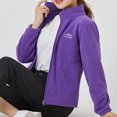 thumbnail image 4 of AOOCHASLIY Women Winter Coat Women's Long Sleeve Stand Neck Casual Solid Fleece Jacket Zipper Hoodless Casual Jacket, 4 of 5