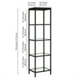 thumbnail image 3 of Evelyn&Zoe Alexis 18" Wide Rectangular Bookcase, Blackened Bronze, 3 of 7