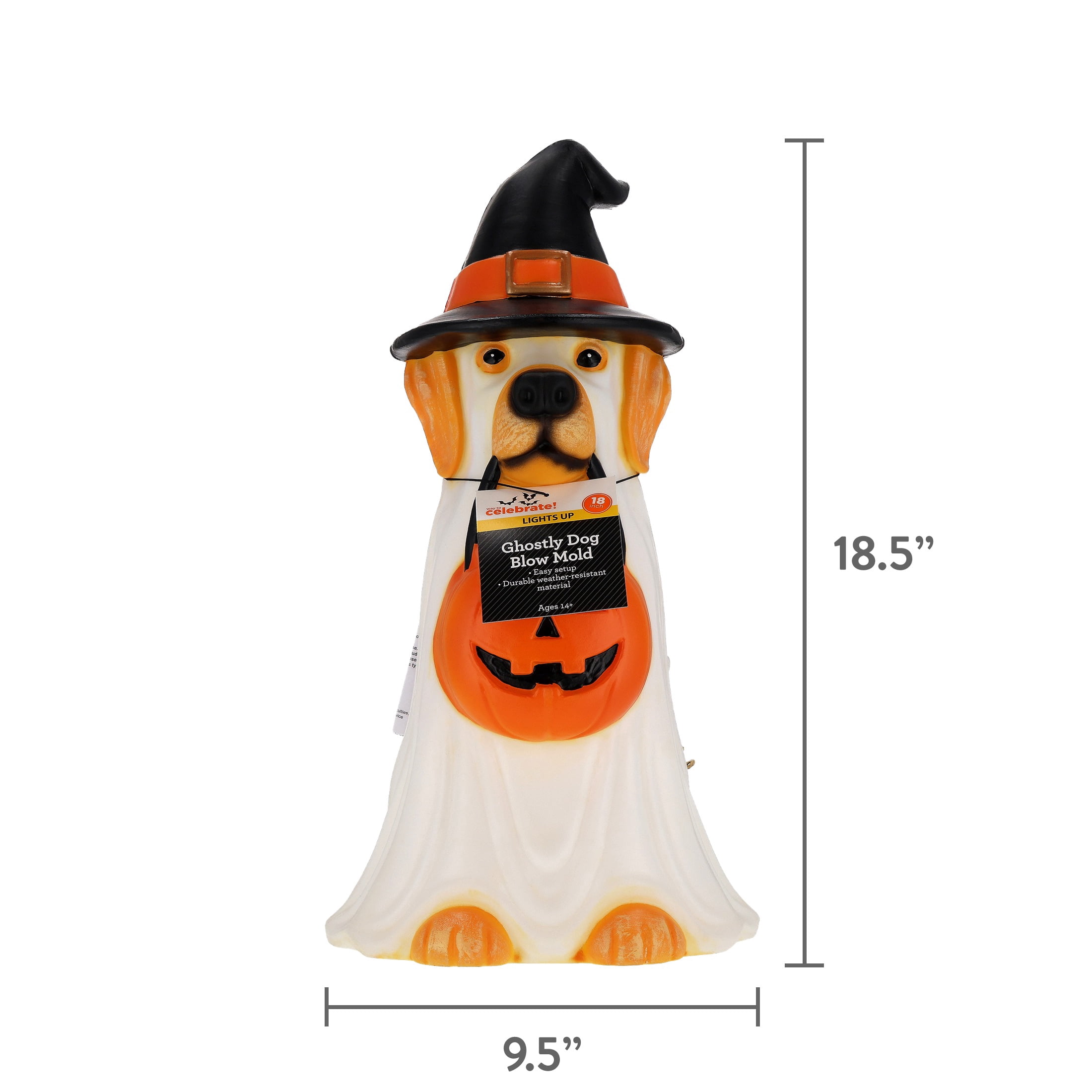 Light-Up Ghostly Dog Blow Mold, 18", Halloween by Way To Celebrate