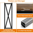 thumbnail image 3 of Bakers Rack, Kitchen Shelf, 4-Tier Metal and Wood Storage Shelves for Pantry, Garage, or Bathroom, 25.60" Length, Black and Brown, 3 of 11