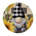 thumbnail image 2 of PIKWEEK Spring Sunflower Gnome, Elastic Fitted Edged Round Tablecloth Fade Resistant Anti-Shrink Table Cloth Washable Table Cover for Indoor or Outdoor and Anywhere You Wanna use it White, 2 of 7