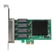 thumbnail image 4 of RJ-45 4-Port Ethernet Server Adapter Gigabit Network Card PCI-E X1 Interface, 4 of 6