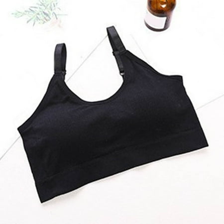 

ERTUTUYI Women Seamless Threaded Cross Beauty Vest Vest Wrap Chest Comfortable Inside And Outside Wear Push Up Underwear Black