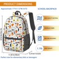 thumbnail image 2 of Basketball and Star White Pattern 17" Waterproof Oxford School Backpacks for Teens, S-Shape Padded Straps, for School, Travel, Hiking, Camping, 2 of 4