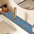 thumbnail image 2 of Yayeee Faucet Mat for Kitchen Sink 14.7" Diatomite Long Splash Guard Pad, Blue Cartoon Galaxy, 2 of 7