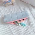 thumbnail image 2 of Plush Makeup Bag Multifunctional Cosmetic Pen Case for Women Travel (Blue), 2 of 9