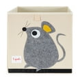 thumbnail image 3 of 3 Sprouts Children's Foldable Fabric Storage Cube Box Soft Toy Bin, Gray Mouse, 3 of 10
