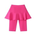thumbnail image 3 of URMAGIC Little Girls' Casual Capri Leggings with Ruffle Skirt Pants for Toddler & Kids 3-11 Years, 3 of 13