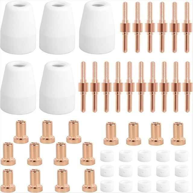 50 Puntas de Corte de Plasma PT-31 Compatibles con CUT-45, CUT-50, CT-312, MIG205MP. Consumibles para Cortadora de Plasma con Soplete.