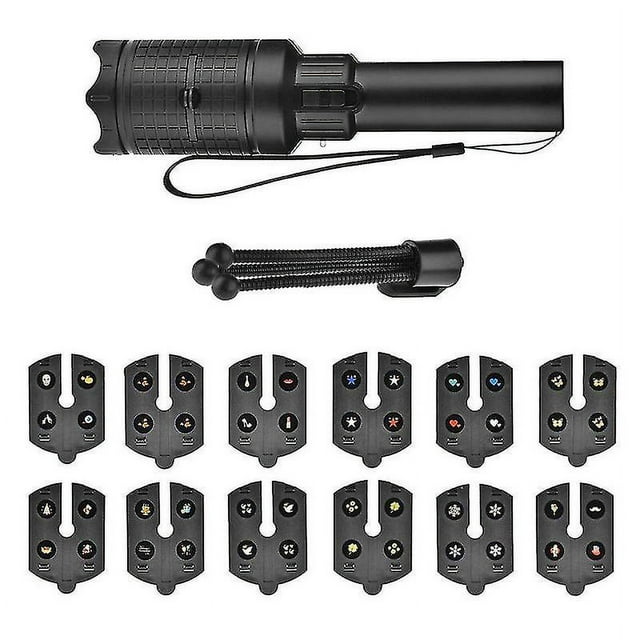 Christmas Projector Light Led Handheld Flashlight With Dynamic Static Images 12 Slides Compatible Kids Home Party Birthday Holidays_Gift Of G