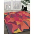 thumbnail image 2 of Ahgly Company Indoor Rectangle Patterned Red Abstract Area Rugs, 8' x 10', 2 of 6