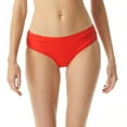 thumbnail image 2 of MICHAEL MICHAEL KORS Women's Orange Stretch Lined Full Coverage Shirred Bikini Swimsuit Bottom XS, 2 of 3