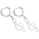 thumbnail image 3 of 1 Pair Musical Symbol Dangle Earrings Cool Hip Hop Earrings Men Ear Jewelries, 3 of 4