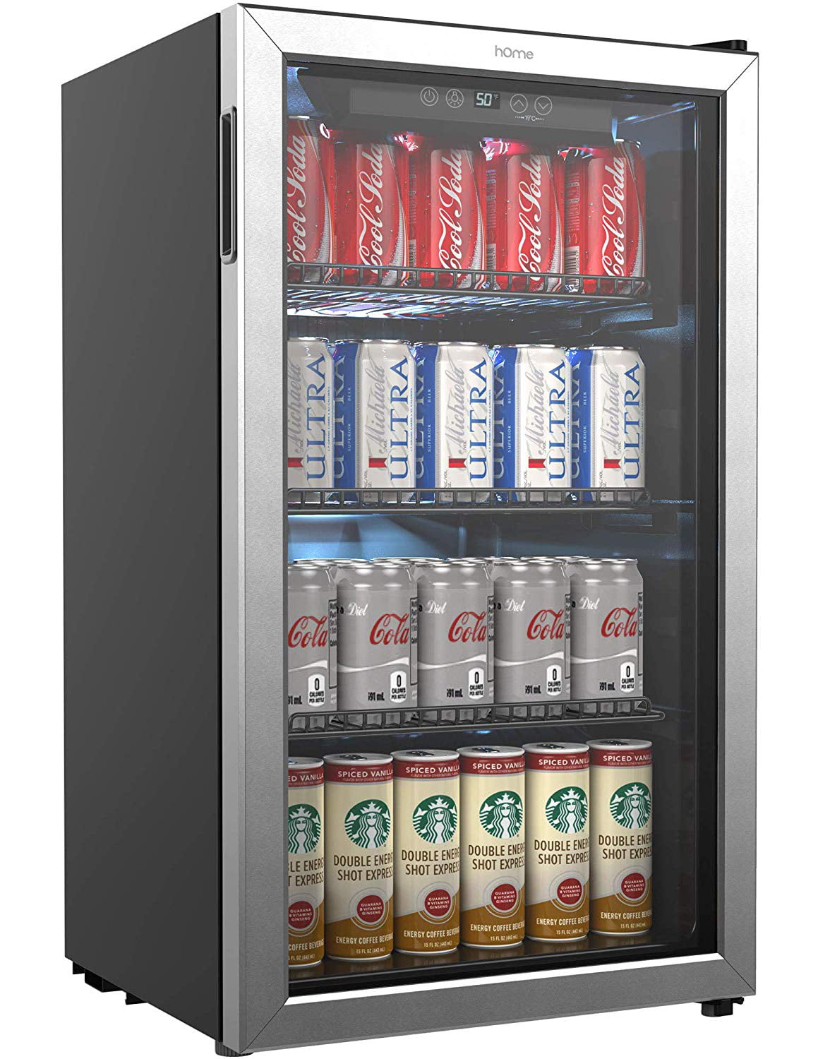 Homelabs Beverage Refrigerator And Cooler 120 Can Mini Fridge