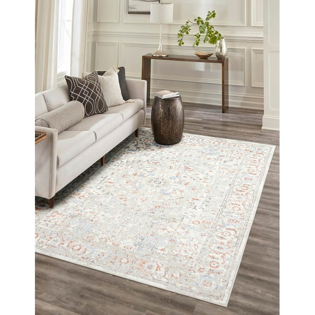 ECARPET Efes Traditional Area Rug for Living Room, Bedroom, Dining Room, Entrance, Hallway and More
