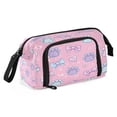 thumbnail image 2 of Nylon Fish Mouth Pencil Case with Large Capacity Zipper Pencil Pouch Dog Paw Prints and Bows Pencil Bag Organizers, 2 of 7