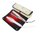thumbnail image 3 of Hair Tool Organizer Bag with Heat Resistant Mat Removable Travel Storage Case for Hot Air Brushes Curling Irons Rabbit and Chicks in Wreath, 3 of 8