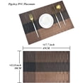 thumbnail image 2 of SHAR Sets de Table Sets de Table Durables pour Table à Manger, Sets de Table en Vinyle Tissé Lavables, Lot de 4 (Bruns) à l'Exclusion de la Vaisselle, 2 of 5