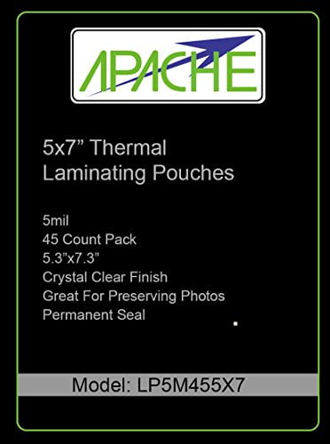 3 mil Apache Laminating Pouches 100 Pack Letter Size