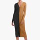 thumbnail image 2 of Vestido informal de manga larga con cuello en V sólido de otoño e invierno para mujer Fridja qw4706, 2 of 8