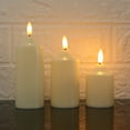 thumbnail image 6 of 3pcs Battery Operated Candle Remote Control Flameless LED Electric Ivory Real Wax Pillar Flicker Candle with Timer Home Outdoor Realistic Bright Fake Luminare Powered Cylinder Light, 6 of 10