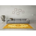 thumbnail image 3 of Ahgly Company Machine Washable Indoor Rectangle Medallion Yellow Traditional Area Rugs, 3' x 5', 3 of 4