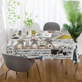 thumbnail image 5 of SKYSONIC 54"x72" Square Tablecloth with Ancient Egypt Theme Egyptian Gods Prints, Anti-Wrinkle and Smooth Table Cloth for Kitchen/Home Wedding Party Decoration, 5 of 7