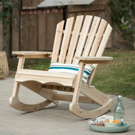Coral Coast Outdoor Adirondack Rocking Chair Unfinished
