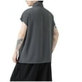 thumbnail image 3 of Molidfa Casual Tank Tops for Men Solid Sleeveless Shirts Ice Silk Gray Cowl Neck Tank Tops for Men, 3 of 3