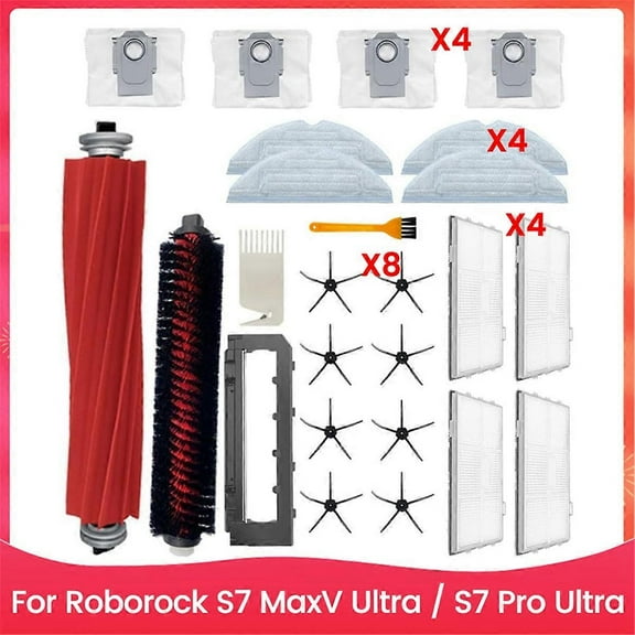 Accessories Kit for Roborock S7 MaxV Ultra / S7 Pro Ultra Vacuum Cleaner Main Side Brush HEPA Filter