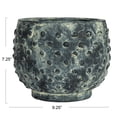 thumbnail image 3 of Creative Co-Op Distressed Terra Cotta Hobnail Planter, Black, 3 of 5
