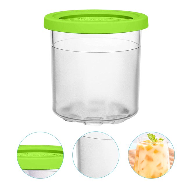 Copa De Pintas De Helado Taza de pintas de helado con tapa Tarro de helado a prueba de fugas Accesorios de cocina (J) Ndcxsfigh Libre de BPA