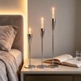 thumbnail image 6 of Qholemyo Set Of 3 Sleek Gold European Candleholder Tabletop Ornament Home Decor For Wedding Candlelit Dinner, 6 of 6