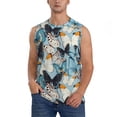 thumbnail image 2 of Goofa Butterflys Printed Men's Sleeveless T-Shirt - Athletic Gym Workout Tank Top for Men - Moisture-Wicking, UPF 30+ Quick-Dry Muscle Tee-3X-Large, 2 of 8