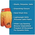 thumbnail image 2 of Phoenix Pro Style Boxing Kickboxing Muay Thai MMA Training Gym Shorts – Elastic Polyester Satin Trunks, Durable & Lightweight, Large, 2 of 2