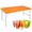 Orange, variant on HooKung 4 FT Folding Table with Carry Handle, Portable Fold-in-Half Plastic Table, Rectangle Foldable Table for Indoor/Outdoor Orange