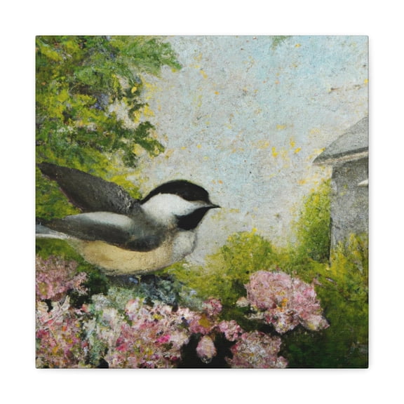 Chickadee in Rococo - Canvas