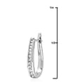 thumbnail image 2 of Amanda Rose Collection 1/4ct TW Diamond Hoop Earrings in 10K White Gold| Diamond Earrings for Women, 2 of 2