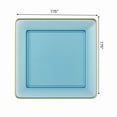 thumbnail image 3 of The Edge Collection Elegant Transparent Blue with Gold Rim Square Dinner Tableware COMBO Set: 20 Servings, 3 of 6